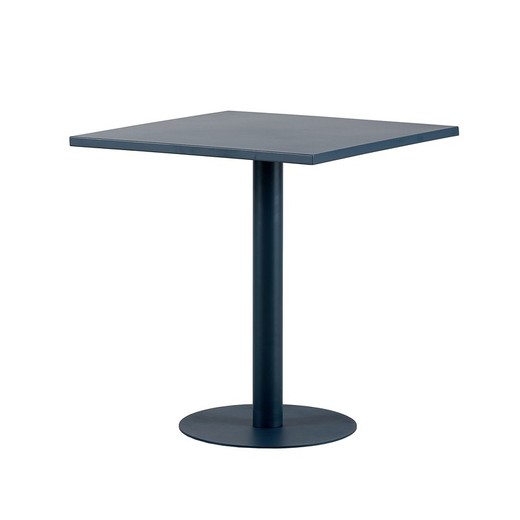 Vierkante metalen tafel in antraciet, 70 x 70 x 73 cm | Ijs