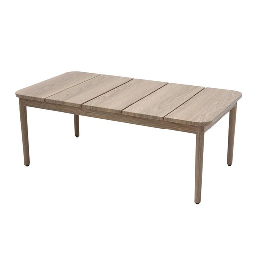 Aluminum coffee table in natural, 112 x 60 x 43 cm | Sunset