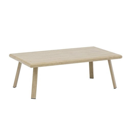 Tavolino in alluminio naturale, 120 x 68,5 x 42 cm | armonia