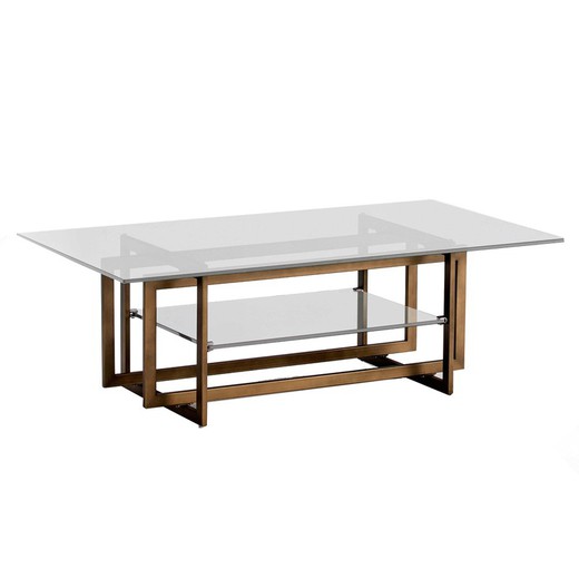 Table basse en verre 120x65x40 cm