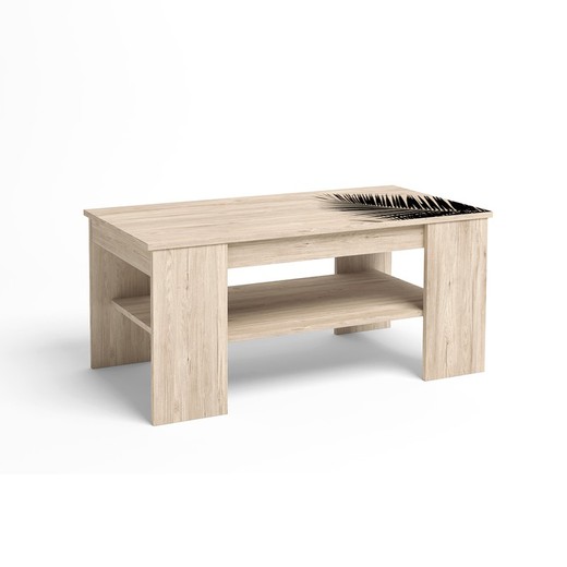 Naturel houten salontafel, 100 x 60 x 45 cm | klepel