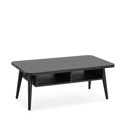 Table basse en bois noir, 106 x 60 x 43 cm