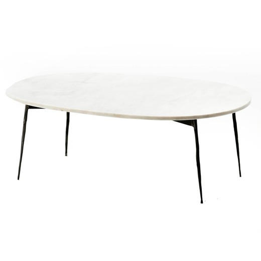 White marble coffee table, 100x70x35 cm