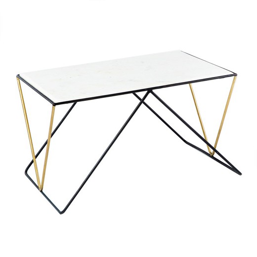 Λευκό μαρμάρινο τραπέζι καφέ, 76x51x43 εκ