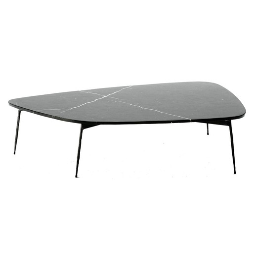 Black marble coffee table, 120x85x30 cm