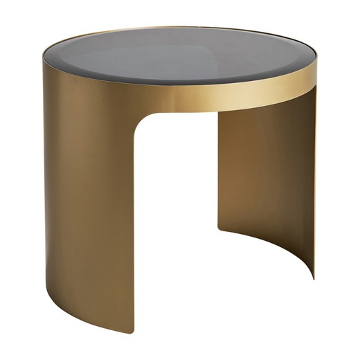 Dijon goudkleurige ijzeren salontafel, 55 x 55 x 42 cm