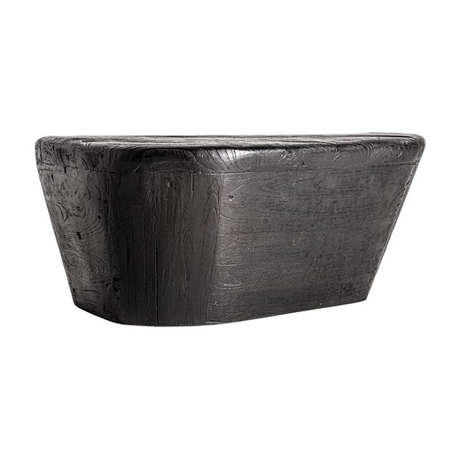 Table basse Lestans en bois de teck noir, 90 x 72 x 37 cm