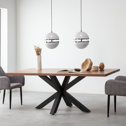 Confezione Tavolo da pranzo di design industriale in legno (200 cm
