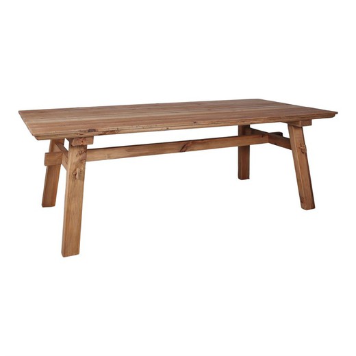 Natural wooden dining table, 220 x 100 x 77 cm | Macau