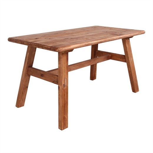 Wooden dining table in natural, 140 x 75 x 75 cm | Finland
