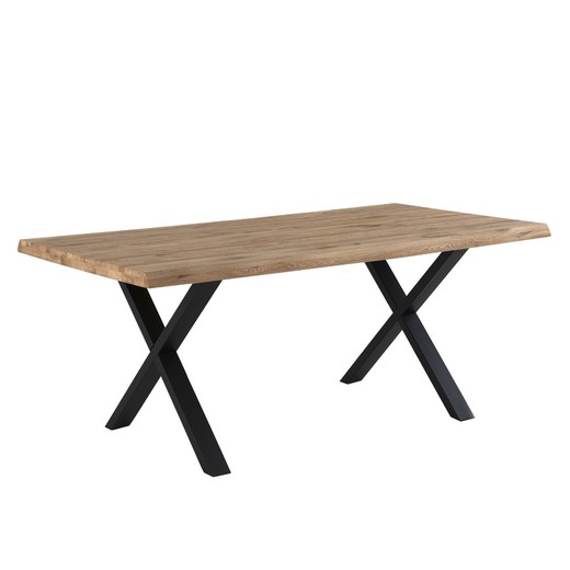 Oak wood dining table, 180 x 95 x 74cm