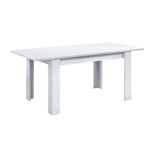 White extendable dining table, 140/190 x 90 x 78 cm
