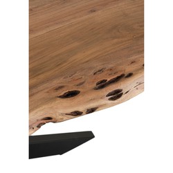 Tavolo da cucina in legno massello naturale bordi rustici 160x90