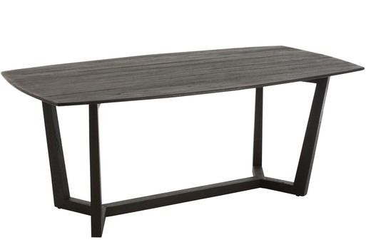 MATY Black Wood Dining Table, 200x100x78 cm