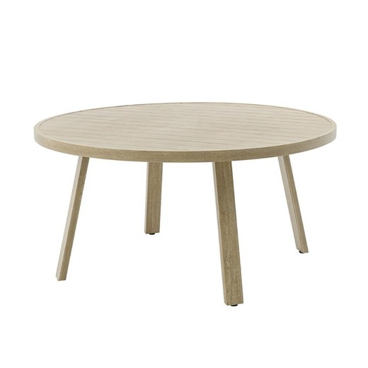 Mesa de comedor para jardín de aluminio en natural, 120 x 120 x 75 cm | Harmony