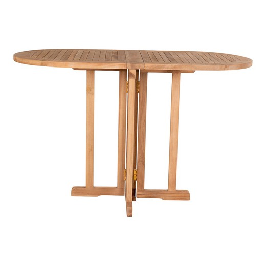 Mesa de comedor para jardín de madera de teca en natural, 120 x 60 x 75 cm | Huelva