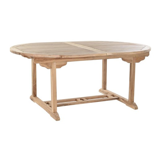 Mesa de jantar de jardim em madeira de teca natural, 180 x 120 x 75 cm | Lado Mar