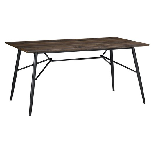 Stół do jadalni PORLO, metal, blat MDF w stylu vintage, 160x90 cm