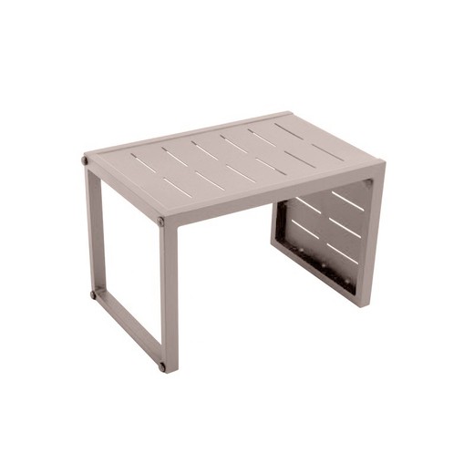 Mesa Auxiliar de Jardín de Aluminio Inari Muscade Topo, 36x36x55 cm