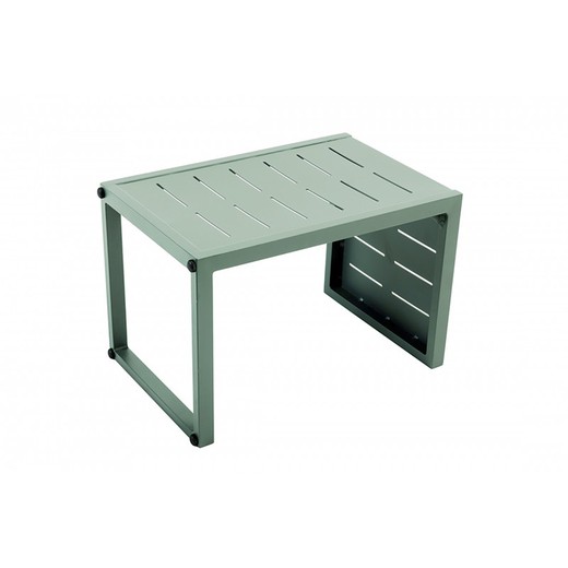 Tavolino da Giardino in Alluminio Inari Verde Rosmarino, 36x36x55cm