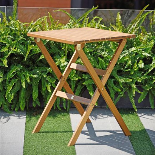  Mesa plegable ZWJLIZI, mesa de comedor cuadrada de madera  maciza para el hogar, mesa de comedor portátil para patio/exterior (tamaño:  26.8 x 26.8 x 25.6 in) : Patio, Césped y Jardín