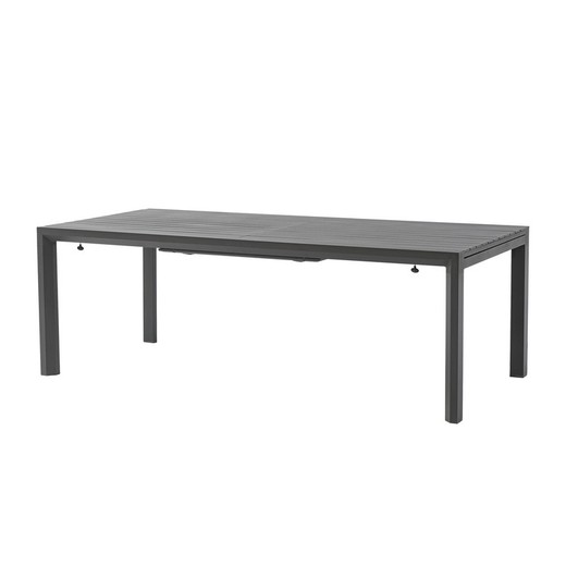 Udtrækkeligt aluminiumsbord i antracit, 220-340 x 90,8 x 75,5 cm | Noosa