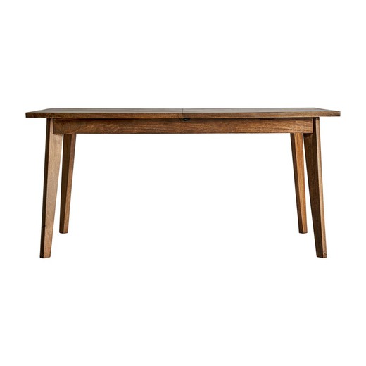 Lekimai Ausziehbarer Tisch aus natürlichem Mangoholz, 160 x 91 x 76 cm