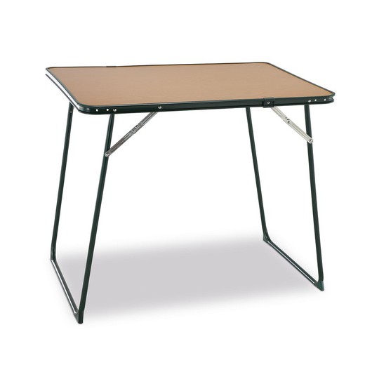 Table pliable en bois et structure en acier, 82x58x66 cm