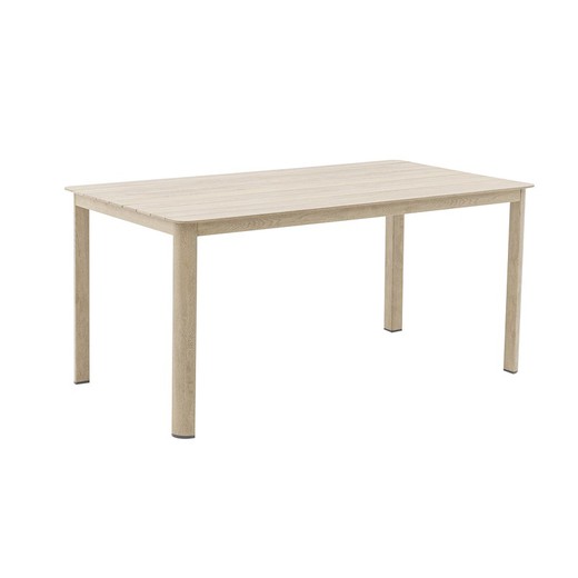 Rectangular aluminum table in natural, 160 x 88 x 75 cm | harmony