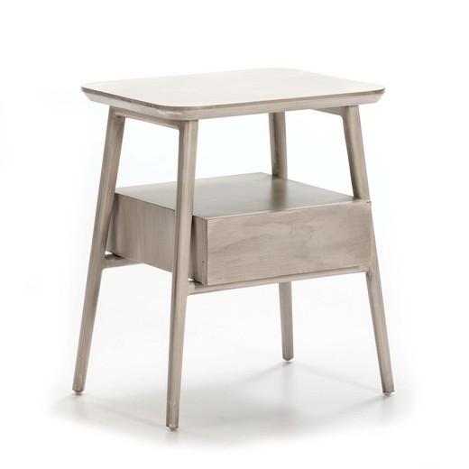 Table basse en bois gris, 50x38x60cm