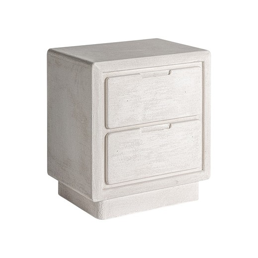 Mango wood bedside table in off-white, 48 x 35 x 54 cm | Arnsberg