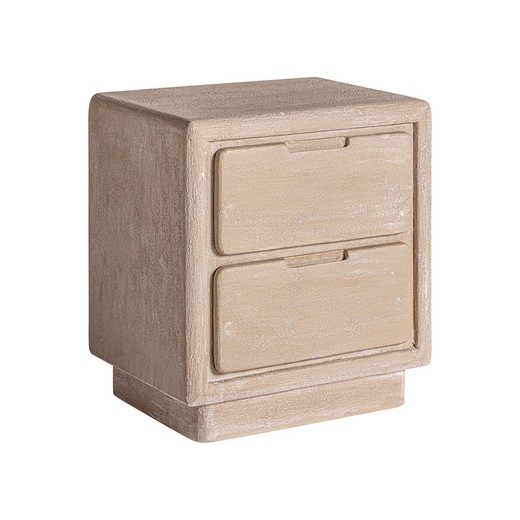 Mango wood bedside table in light brown, 48 x 36 x 53 cm | Werle