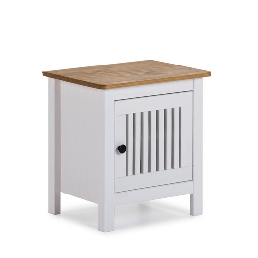 Table de chevet en bois de pin blanc, 46 x 35 x 49,5 cm