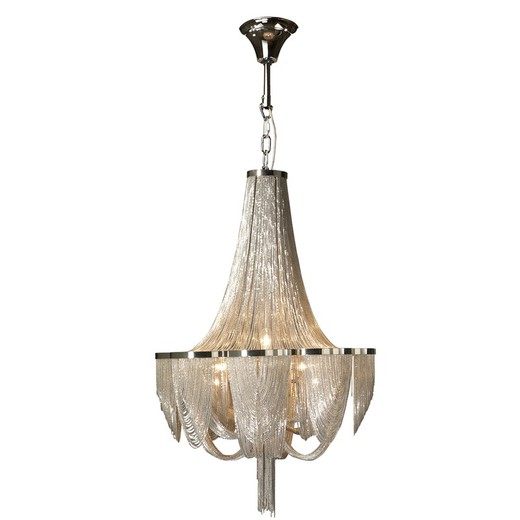MINERVA-Chrome Ceiling Lamp, 55 x 90 cm