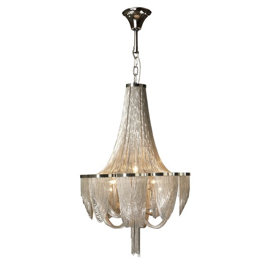 MINERVA-Dimable Chrome Ceiling Lamp, 55 x 90 cm
