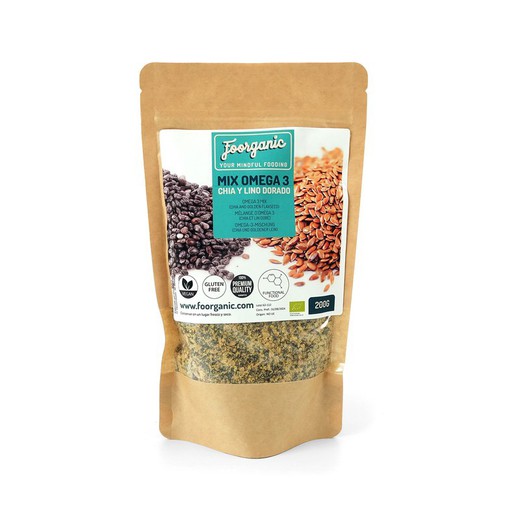 Mix omega 3 ECO. Chia and golden flax, 200 gr