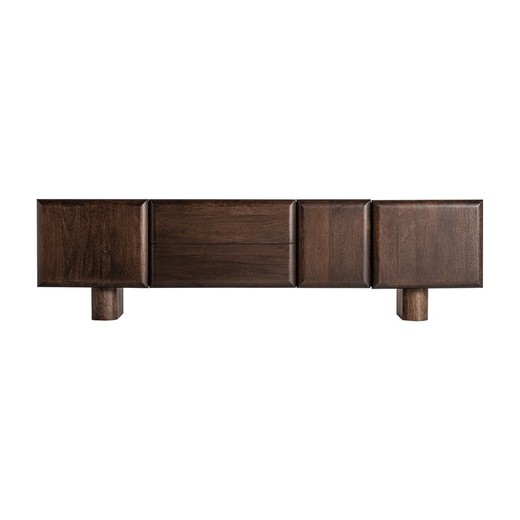 TV cabinet. Mango Wood Craigh in Brown, 200 x 40 x 56 cm