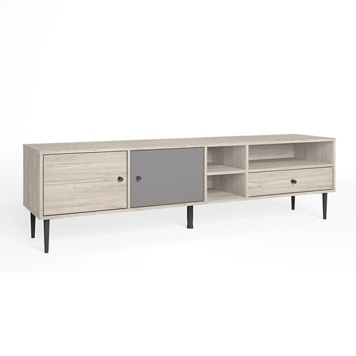 Mueble TV de madera en natural, 180 x 40 x 49,6 cm | Leon