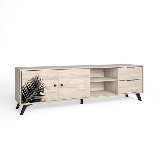 Tv-meubel van natuurlijk hout, 180,5 x 40 x 53,1 cm | klepel