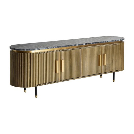 Valbruna TV-meubel gemaakt van MDF-hout in goud, 180 x 41 x 58 cm