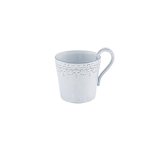 Mug de loza en blanco envejecido, 13 x 9,8 x 12 cm | Rua Nova