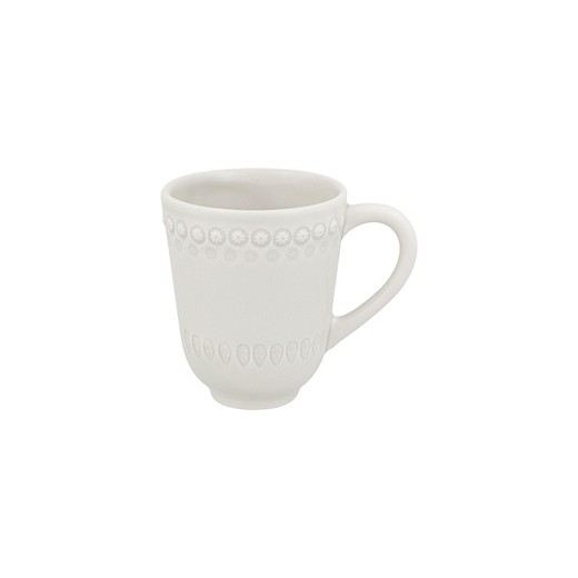 Light grey earthenware mug, 13 x 9 x 11 cm | Fantasy