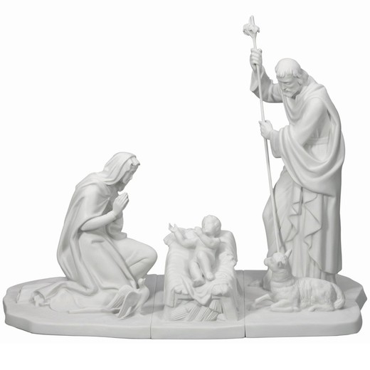 White porcelain nativity scene, 18 x 9 x 17 cm | biscuit