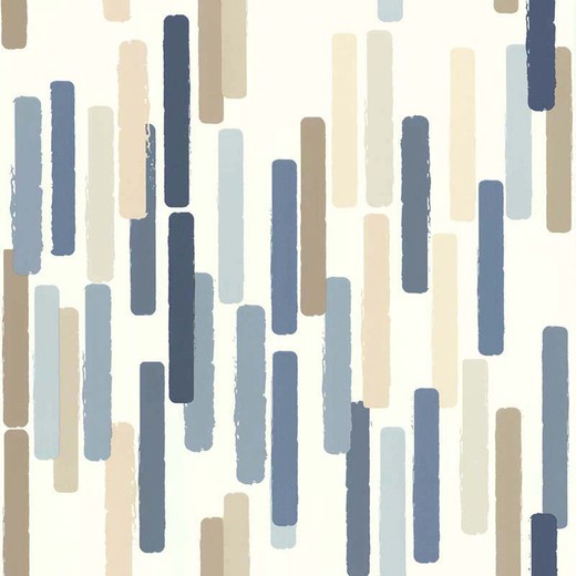 OPERA 1-Blue print wallpaper, 1005x53 cm