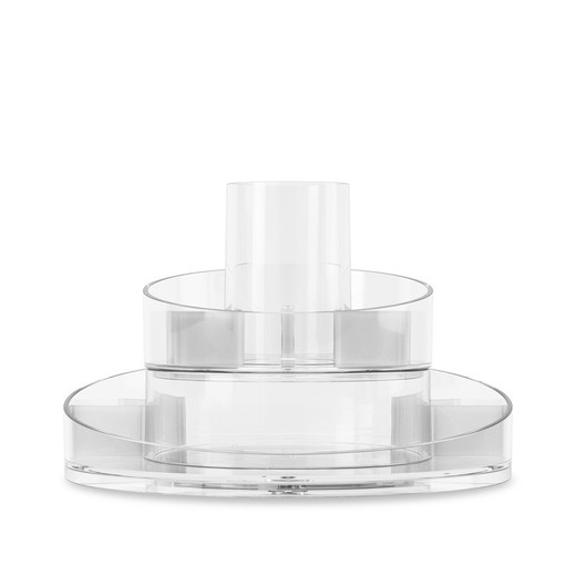 Kosmetikorganizer aus Polystyrol in transparent, Ø 25 x 17 cm | Wasserfall