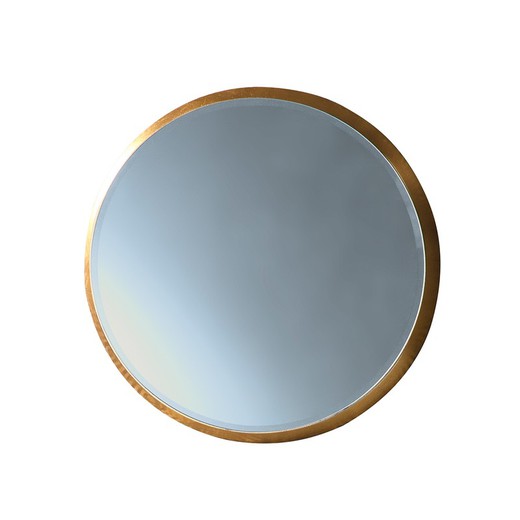 Espelho de parede redondo ORIO em ouro, 4x120x120 cm