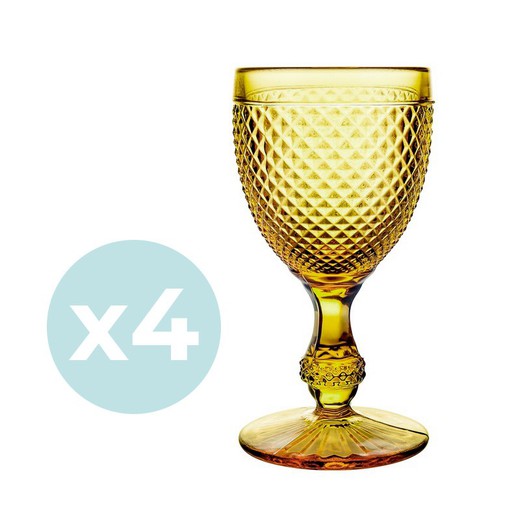 Confezione da 4 bicchieri da acqua Amber Bicos, Ø8,8x17cm