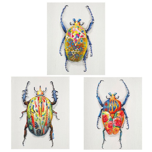 Pack de Cuadros de Escarabajo, 3 piezas
