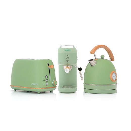 Pack of appliances, 1 Toaster + 1 Kettle + 1 Coffee maker | Green