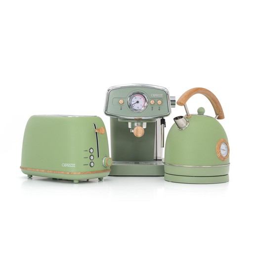Green appliance pack, 1 coffee maker + 1 toaster + 1 kettle